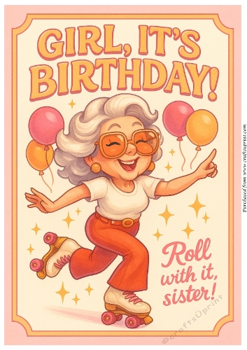 DD FUNNY FEMALE BIRTHDAY A4 37