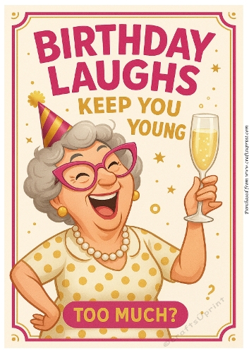 DD FUNNY FEMALE BIRTHDAY A4 40