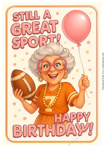 DD FUNNY FEMALE BIRTHDAY A4 42