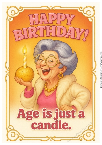 DD FUNNY FEMALE BIRTHDAY A4 43