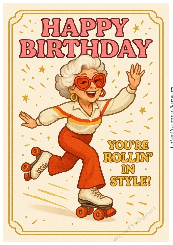DD FUNNY FEMALE BIRTHDAY A4 46