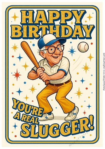 DD FUNNY MALE BIRTHDAY A4 3