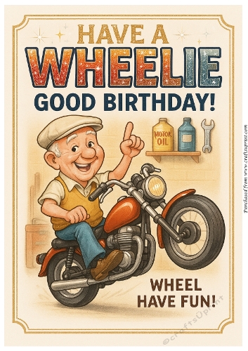 DD FUNNY MALE BIRTHDAY A4 5