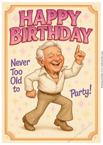 DD FUNNY MALE BIRTHDAY A4 8