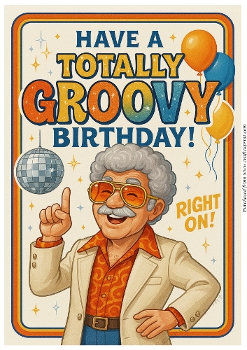 DD FUNNY MALE BIRTHDAY A4 10