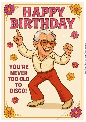 DD FUNNY MALE BIRTHDAY A4 11