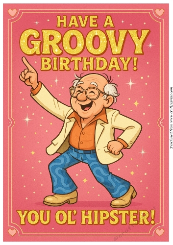 DD FUNNY MALE BIRTHDAY A4 12
