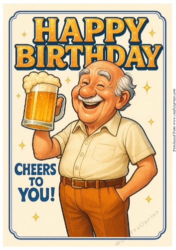 DD FUNNY MALE BIRTHDAY A4 14