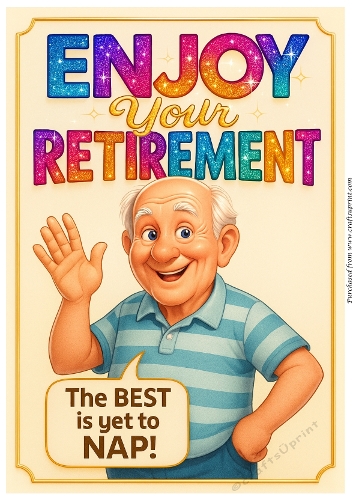 DD FUNNY MALE RETIREMENT A4 8