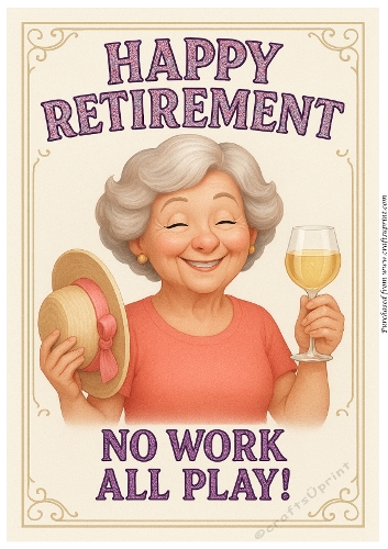DD FUNNY FEMALE RETIREMENT A4 5