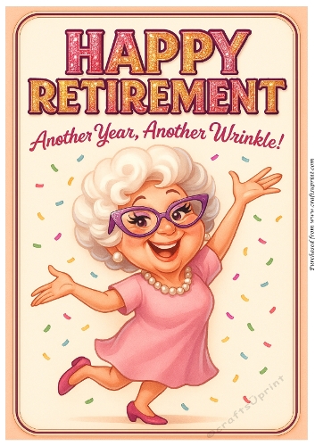 DD FUNNY FEMALE RETIREMENT A4 9