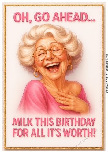 DD FUNNY FEMALE BIRTHDAY A4 48