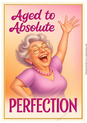 DD FUNNY FEMALE BIRTHDAY A4 49