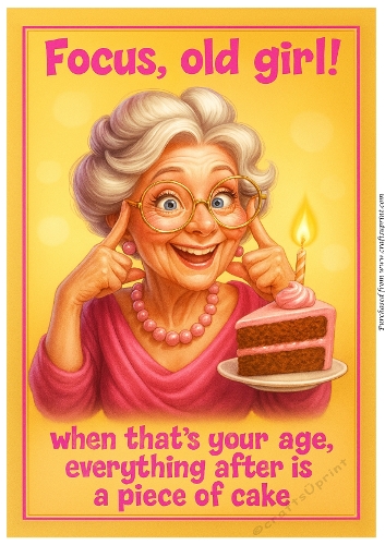 DD FUNNY FEMALE BIRTHDAY A4 51