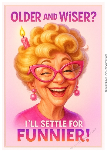 DD FUNNY FEMALE BIRTHDAY A4 53