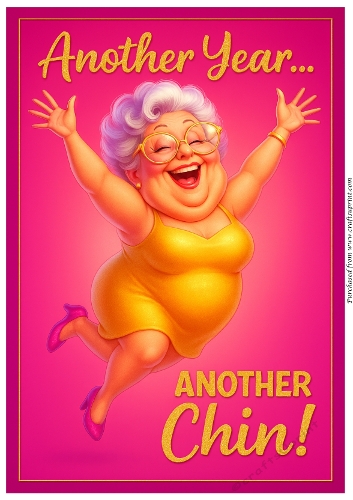DD FUNNY FEMALE BIRTHDAY A4 55