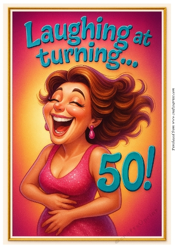 DD FUNNY FEMALE BIRTHDAY A4 58