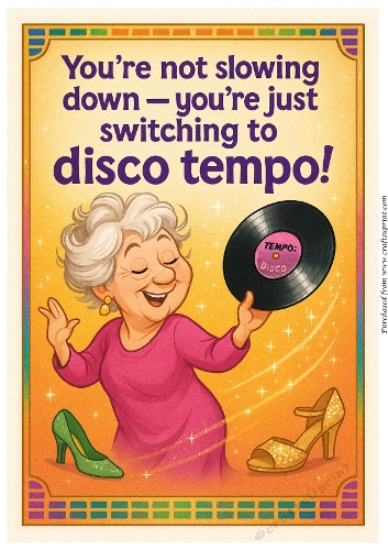 DD DISCO FUNNY FEMALE BIRTHDAY A4 2