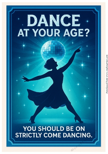 DD DISCO FUNNY FEMALE BIRTHDAY A4 7