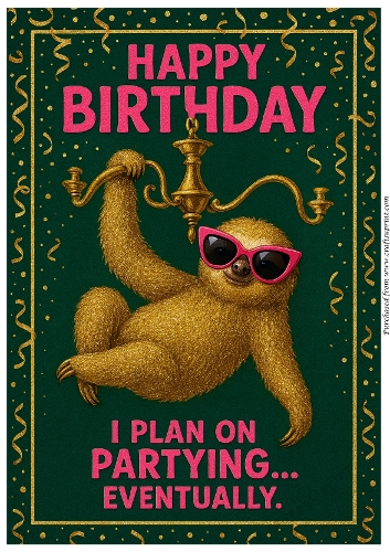 DD FUNNY FEMALE BIRTHDAY A4 87