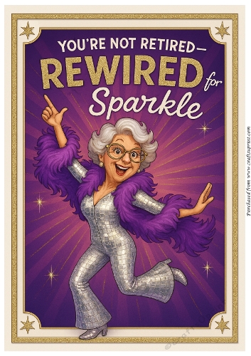 DD FUNNY FEMALE RETIREMENT A4 15