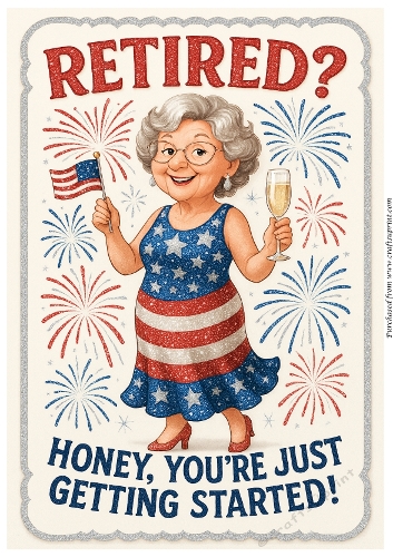 DD FUNNY FEMALE RETIREMENT A4 18