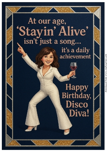 DD FUNNY FEMALE BIRTHDAY A4 96