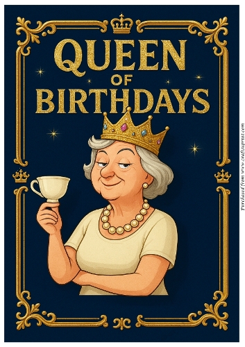 DD FUNNY FEMALE BIRTHDAY A4 97
