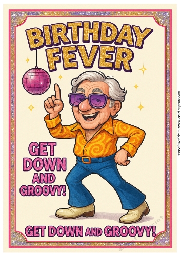 DD FUNNY MALE BIRTHDAY A4 15