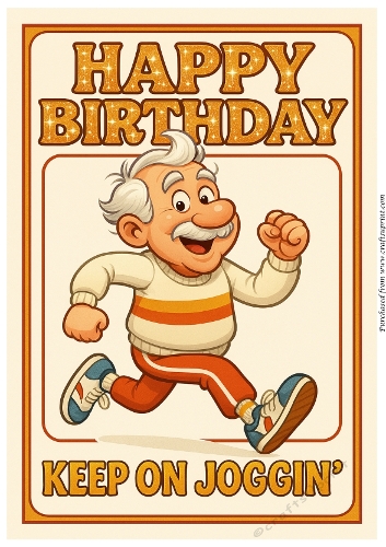 DD FUNNY MALE BIRTHDAY A4 19
