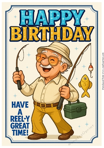 DD FUNNY MALE BIRTHDAY A4 20