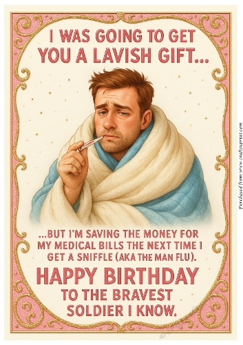 DD FUNNY MALE BIRTHDAY A4 26
