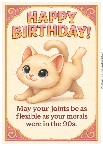 DD FUNNY BIRTHDAY A4 40