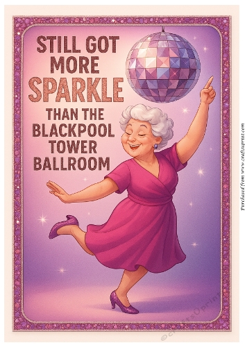 DD DISCO FUNNY FEMALE BIRTHDAY A4 23