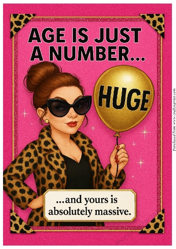 DD FUNNY FEMALE BIRTHDAY A4 105