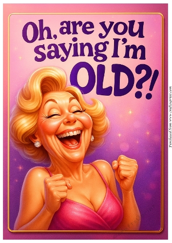 DD FUNNY FEMALE BIRTHDAY A4 108