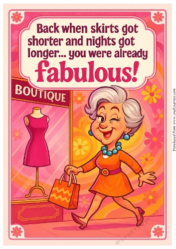 DD FUNNY FEMALE BIRTHDAY A4 110