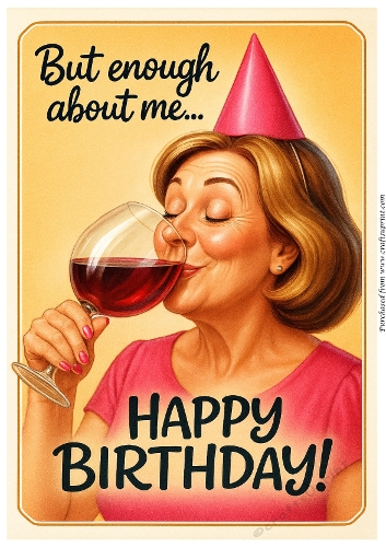 DD FUNNY FEMALE BIRTHDAY A4 116