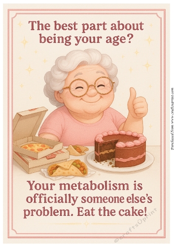 DD FUNNY SENIOR FEMALE BIRTHDAY A4 1