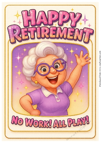 DD FUNNY FEMALE RETIREMENT A4 19