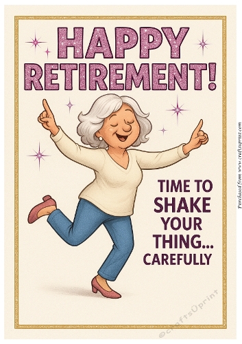 DD FUNNY FEMALE RETIREMENT A4 21