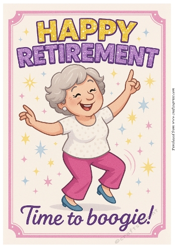 DD FUNNY FEMALE RETIREMENT A4 22