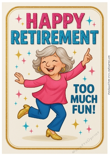 DD FUNNY FEMALE RETIREMENT A4 23