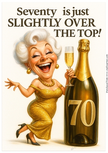 DD FUNNY FEMALE BIRTHDAY A4 122