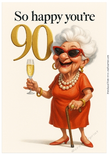DD FUNNY FEMALE BIRTHDAY A4 123