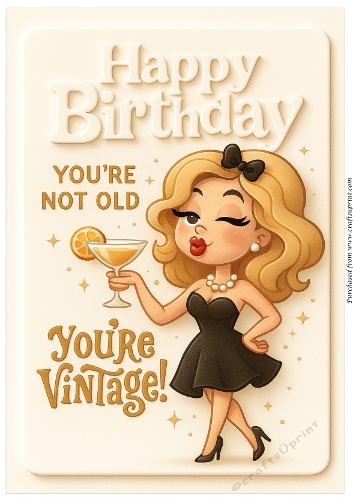 DD FUNNY FEMALE BIRTHDAY A4 125