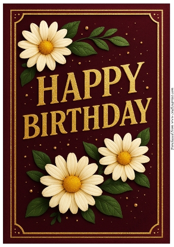 DD – FLORAL BIRTHDAY A4 5
