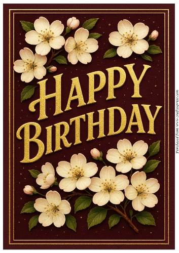 DD – FLORAL BIRTHDAY A4 6