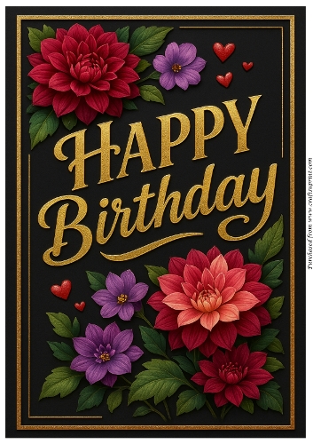 DD – FLORAL BIRTHDAY A4 9