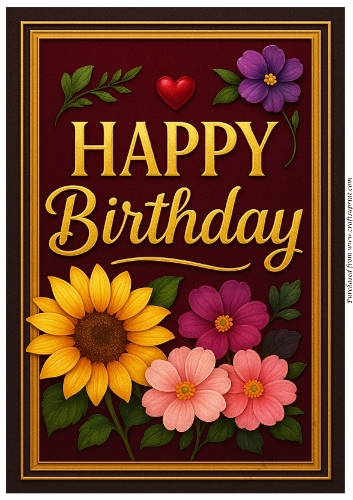 DD – FLORAL BIRTHDAY A4 11